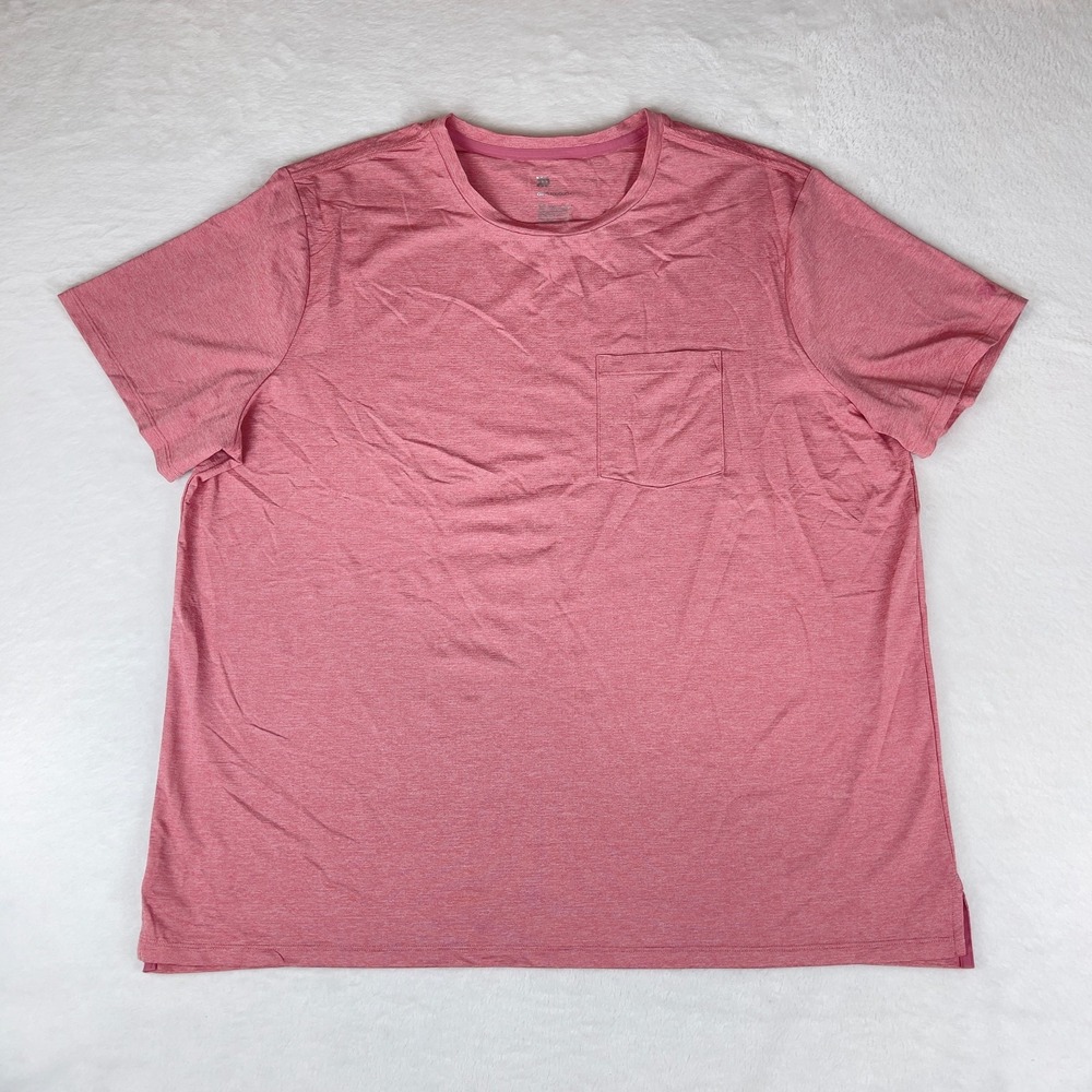 All in Motion T-Shirt Mens‎ 2XL Pink Single Chest Pocket Short Sleeve Crew Neck